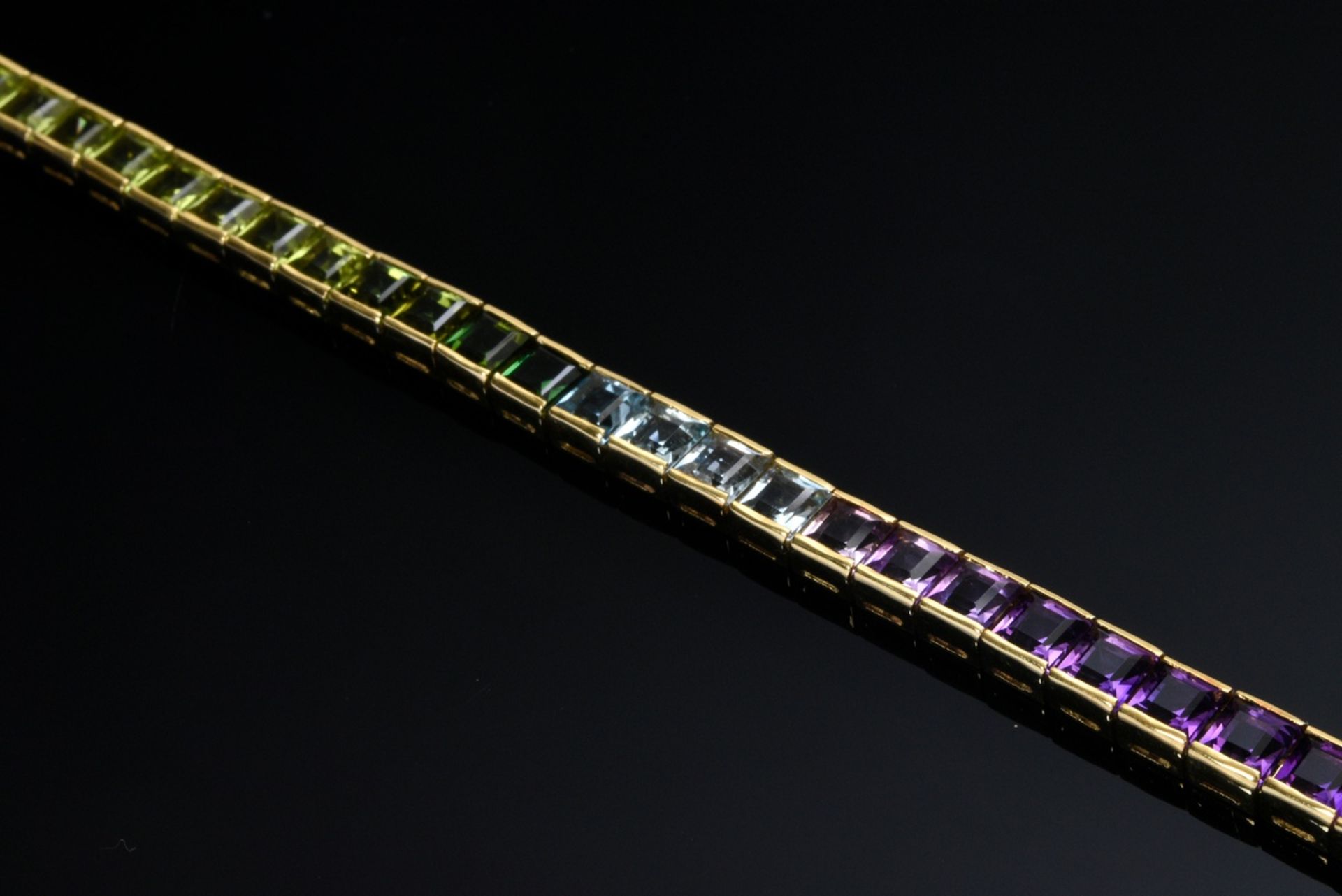 H. Stern yellow gold 750 rainbow necklace with amethysts, topazes, tourmalines, peridots, citrines  - Image 3 of 7