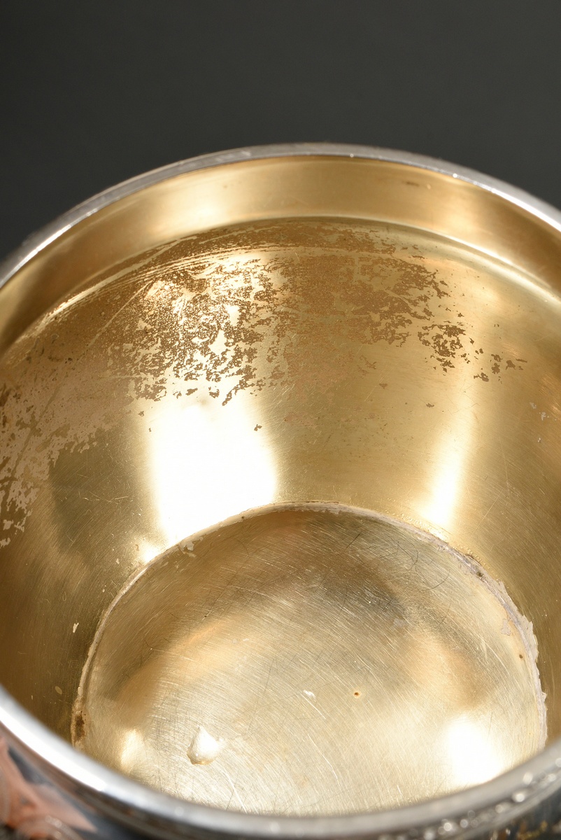 Silver sugar bowl with ear handles and rich ornamental engraved decoration, Koch & Bergfeld, model  - Image 2 of 5