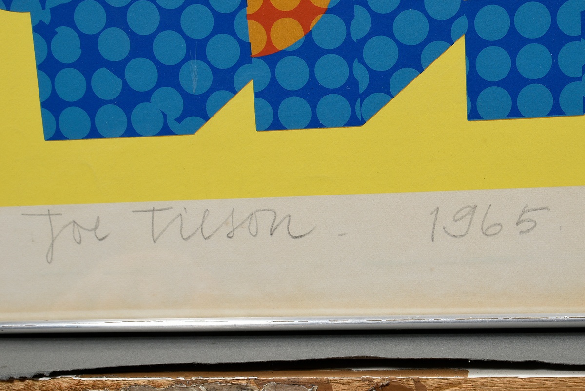 Tilson, Joe (1928-2023) ‘Geometry?’ 1965, colour silkscreen, 2/10, sign./dat./titl./num., PM 55x54. - Image 3 of 4