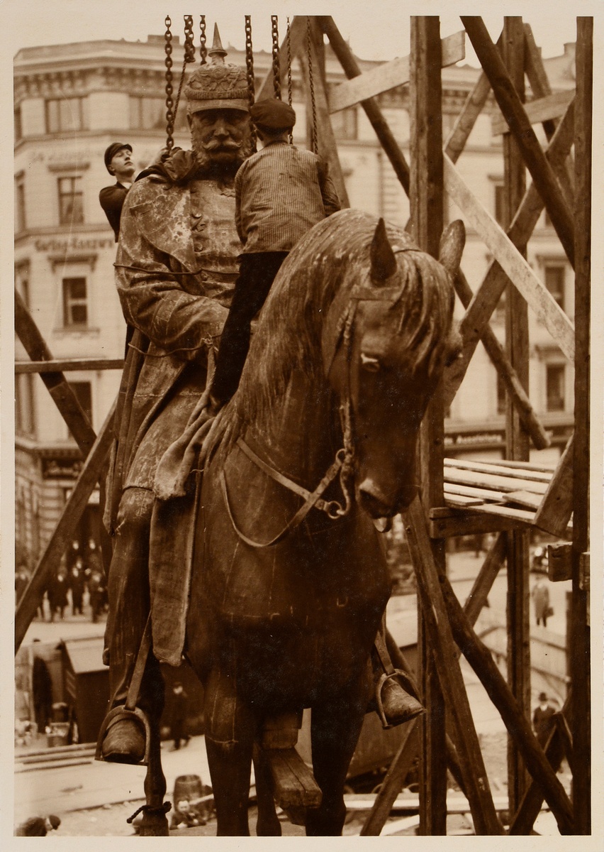 Schorer, Joseph (1894-1946) 'Dismantling the Elderly', photograph, mounted on cardboard, inscr. bel