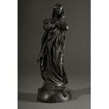 Cast metal "Maria Immaculata" in the Dutch style of the 17th century, h. 31cm, various damages