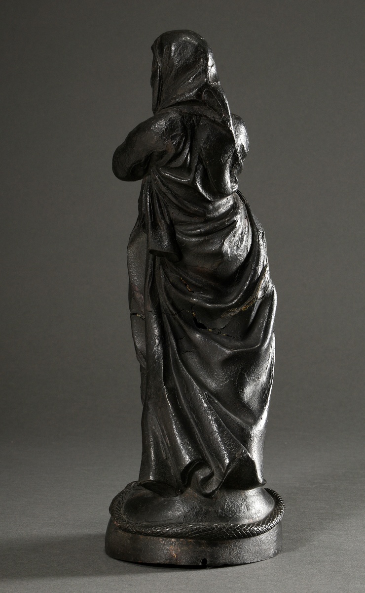 Cast metal "Maria Immaculata" in the Dutch style of the 17th century, h. 31cm, various damages - Image 3 of 11