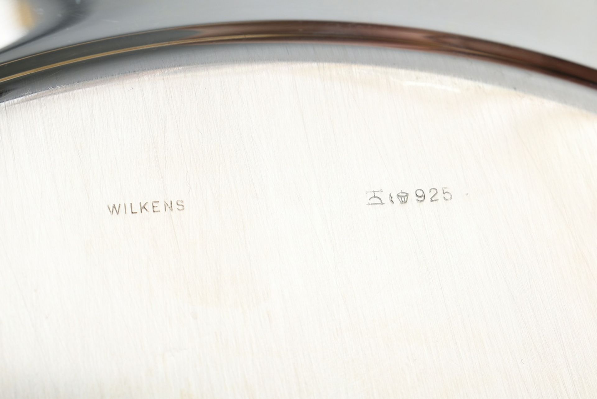 6 Moderne Platzteller in schlichter Façon, Wilkens, Silber 925, 6240g, Ø 32cm, in Original Hüllen - Bild 4 aus 7