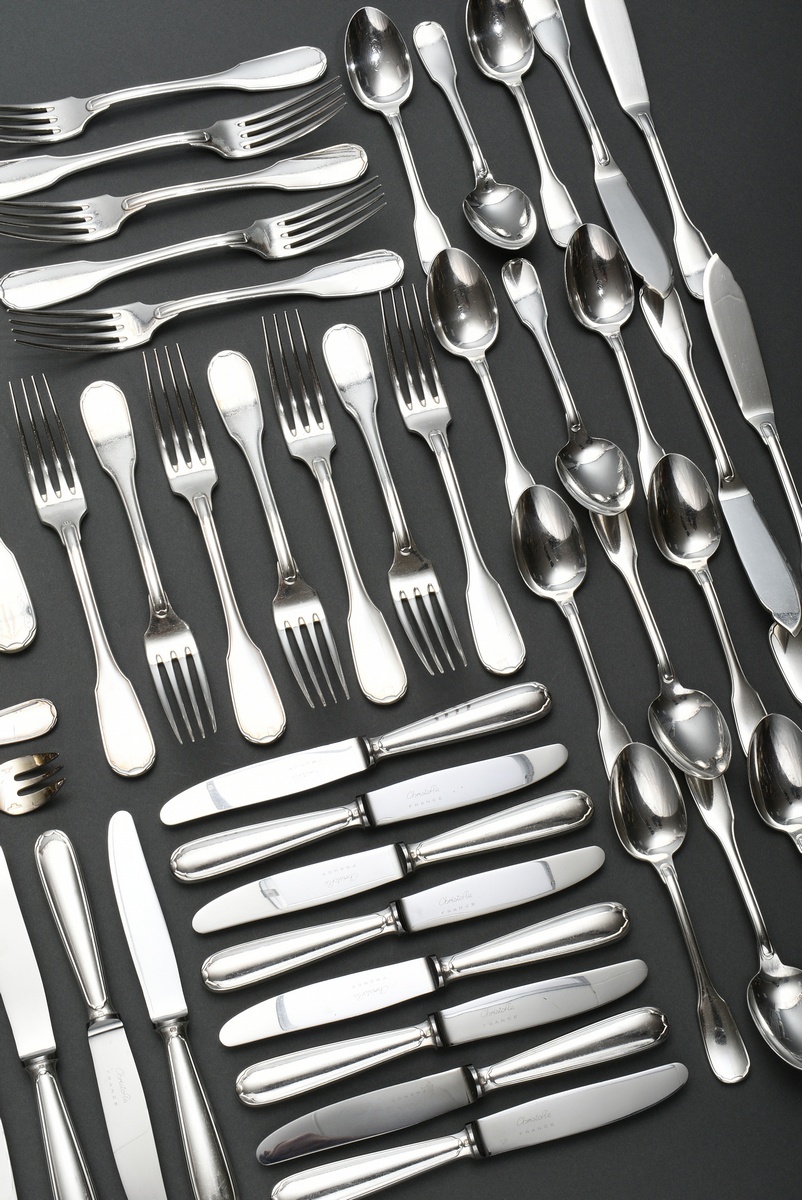 102 Pieces Christofle cutlery, consisting of: 12 table knives, 12 table forks, 6 table spoons, 12 d - Image 5 of 9