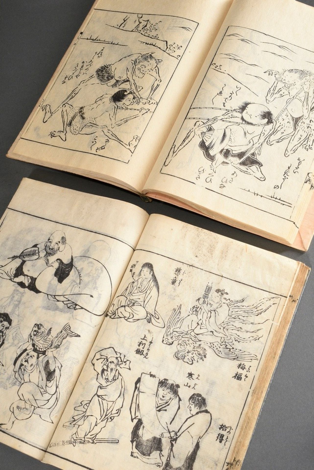 2 Bände Kitao Masayoshi gen. Keisai Kuwagata (1764-1824) Holzschnitt Vorlage Bücher für Künstler, c