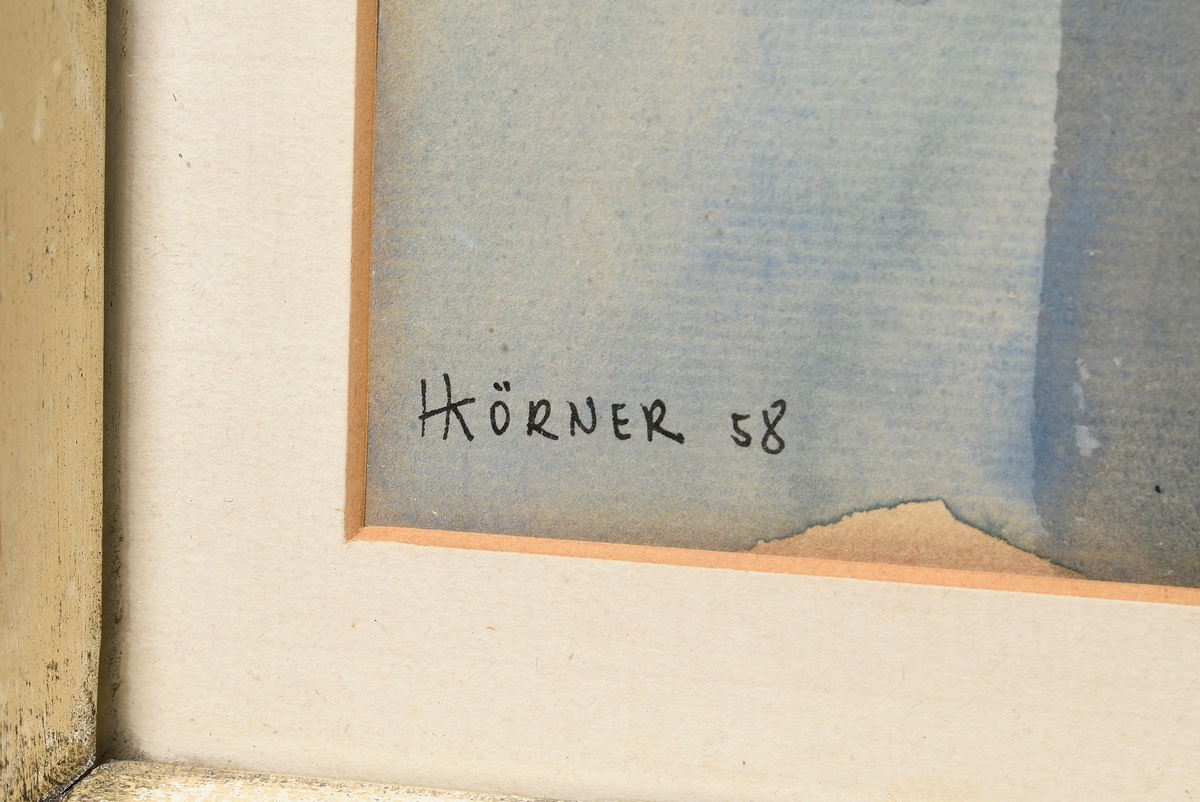 Körner, H. (?) ‘Venedig - Canal Grande’ 1958, watercolour/felt-tip pen, sign./dat. lower left, 50.5 - Image 3 of 4