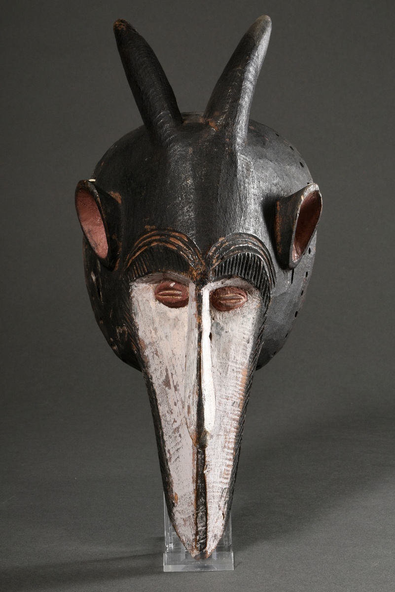 Ula Onu mask, Nigeria/ West Africa, probably 19th c., wood with periodically refreshed paint and ho - Image 14 of 15