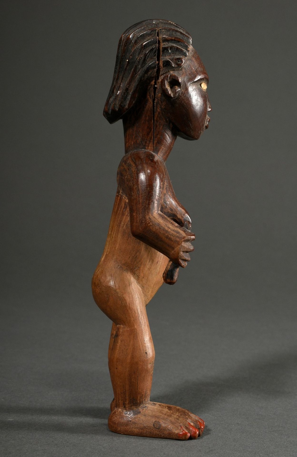 Figure of Bembe in Kingwe style (acc. Rahoul Lehuard), Central Africa/ Congo (DRC), wood with paint - Image 3 of 10