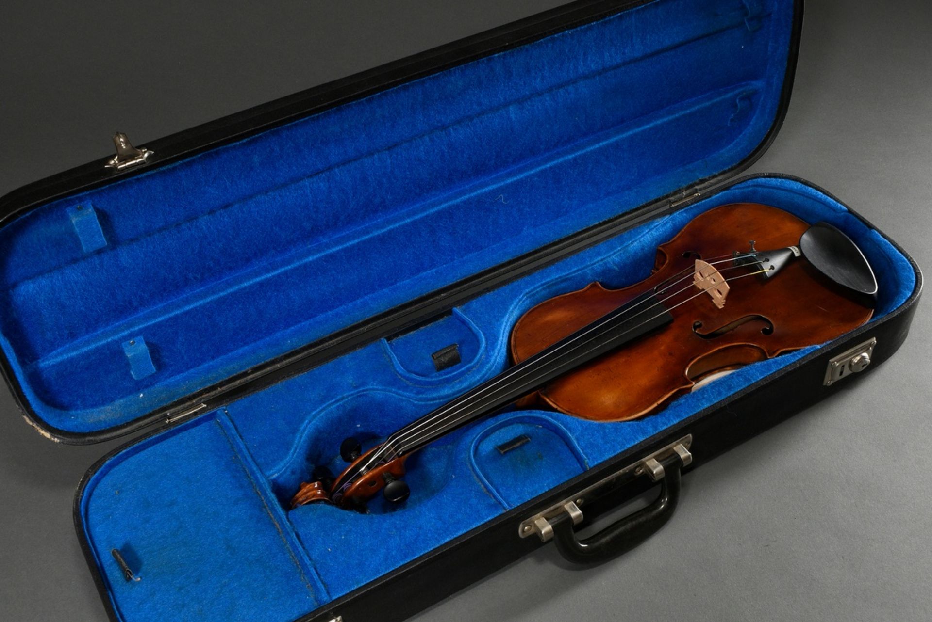 Italienische Meister Geige, 1. Hälfte 19.Jh.., Zettel innen “Domenico Geroni Brescia anno 1836”, ge - Bild 17 aus 21