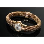 Midcentury Rotgold 750 JaegerLeCoultre Damen Armbanduhr, Handaufzug, Strichindizes, 43,6g, L. 18,2c