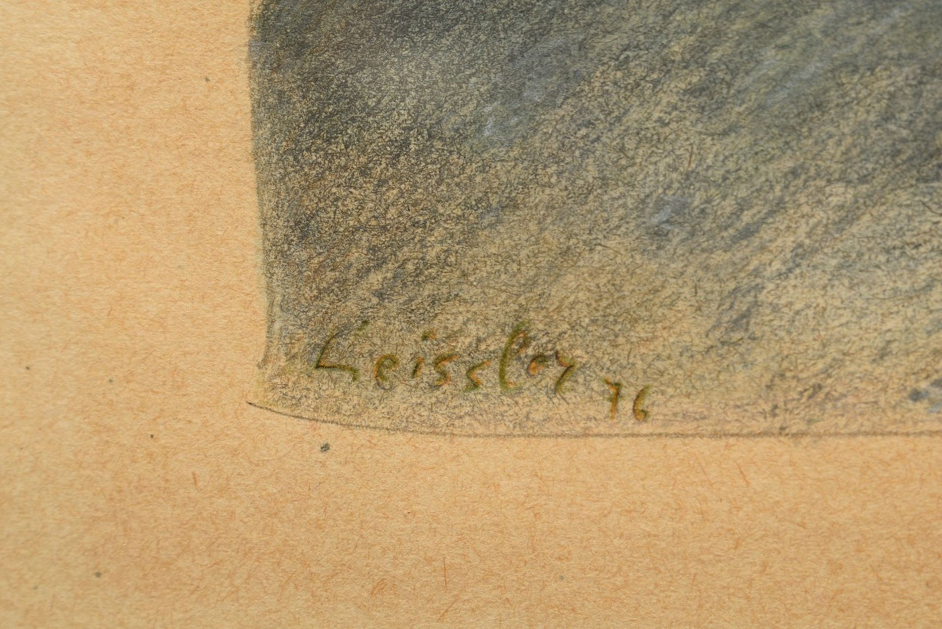 Leissler, Arnold (1939-2014) 'Mountain with Ruin' 1976, watercolour/pencil/coloured pencil, sign./d - Image 3 of 3