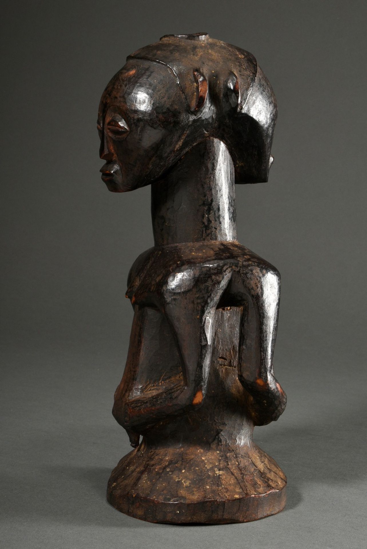 Figur der Hemba, sog. "Kabeja Makua", Zentral Afrika/ Kongo (DRC), frühes 20.Jh., Holz, janusförmig - Bild 4 aus 13