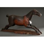 Drawing model ‘Galloping horse’, wood painted with leather ears and remains of the bridle, 19th cen