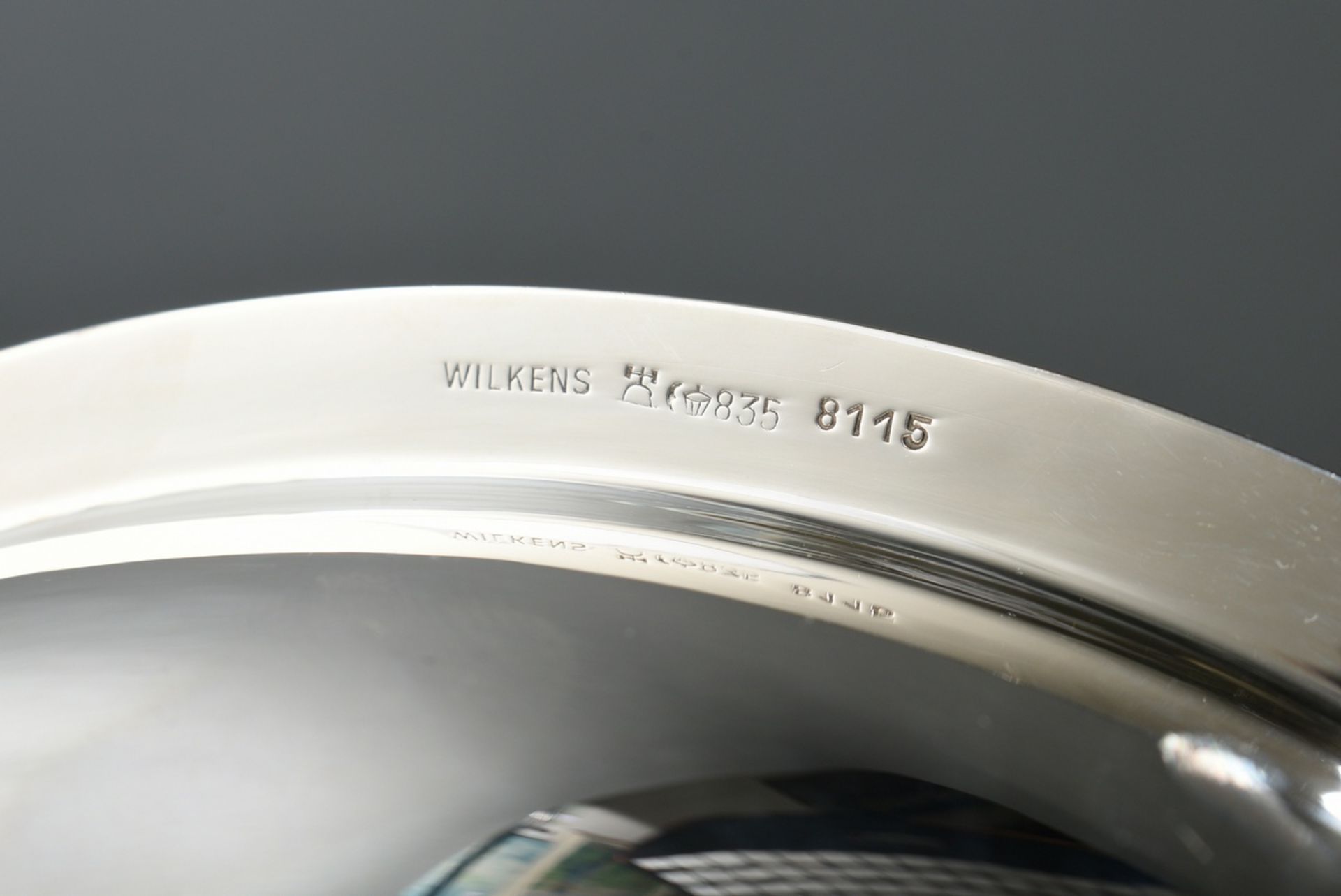 11 Pieces of silverware with classic leaf rim, consisting of: 10 Wilkens place plates (Ø 28cm, silv - Image 6 of 8
