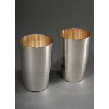 Pair of plain beakers, Roesner, silver 925, 244g, h. 10cm, signs of usage