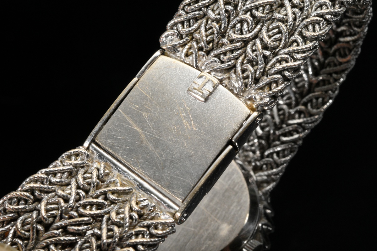 White gold 750 Tissot wristwatch with brilliant-cut diamond wreath (approx. 0.95ct/VSI/W), silver-c - Image 4 of 5