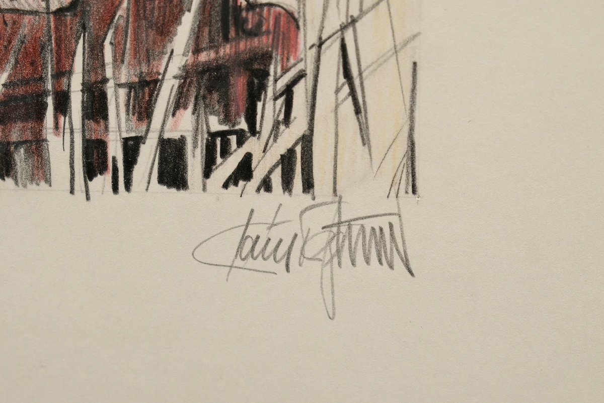 3 Tegtmeier, Claus (*1946) "Sand stripes", High and Dry" and "Night flood", pencil/coloured pencil, - Image 8 of 11