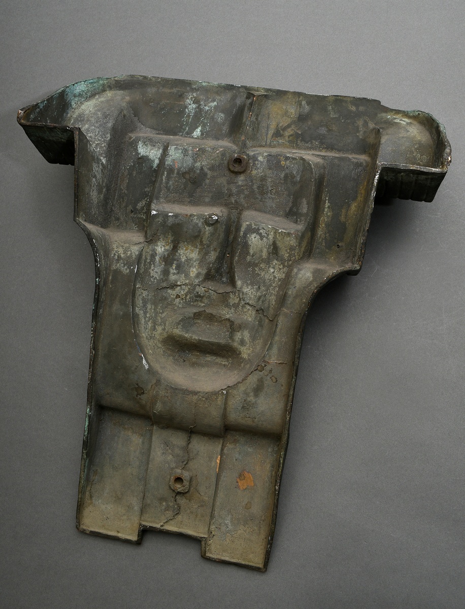 Bock, Arthur (1875-1957) "Large Head", bronze architectural sculpture in abstract Art Nouveau façon - Image 4 of 4