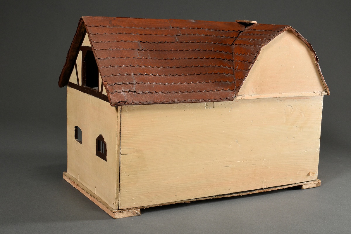 Children's toy "Farm", approx. 1920/1930, consisting of: coloured painted stable building with hipp - Image 11 of 11