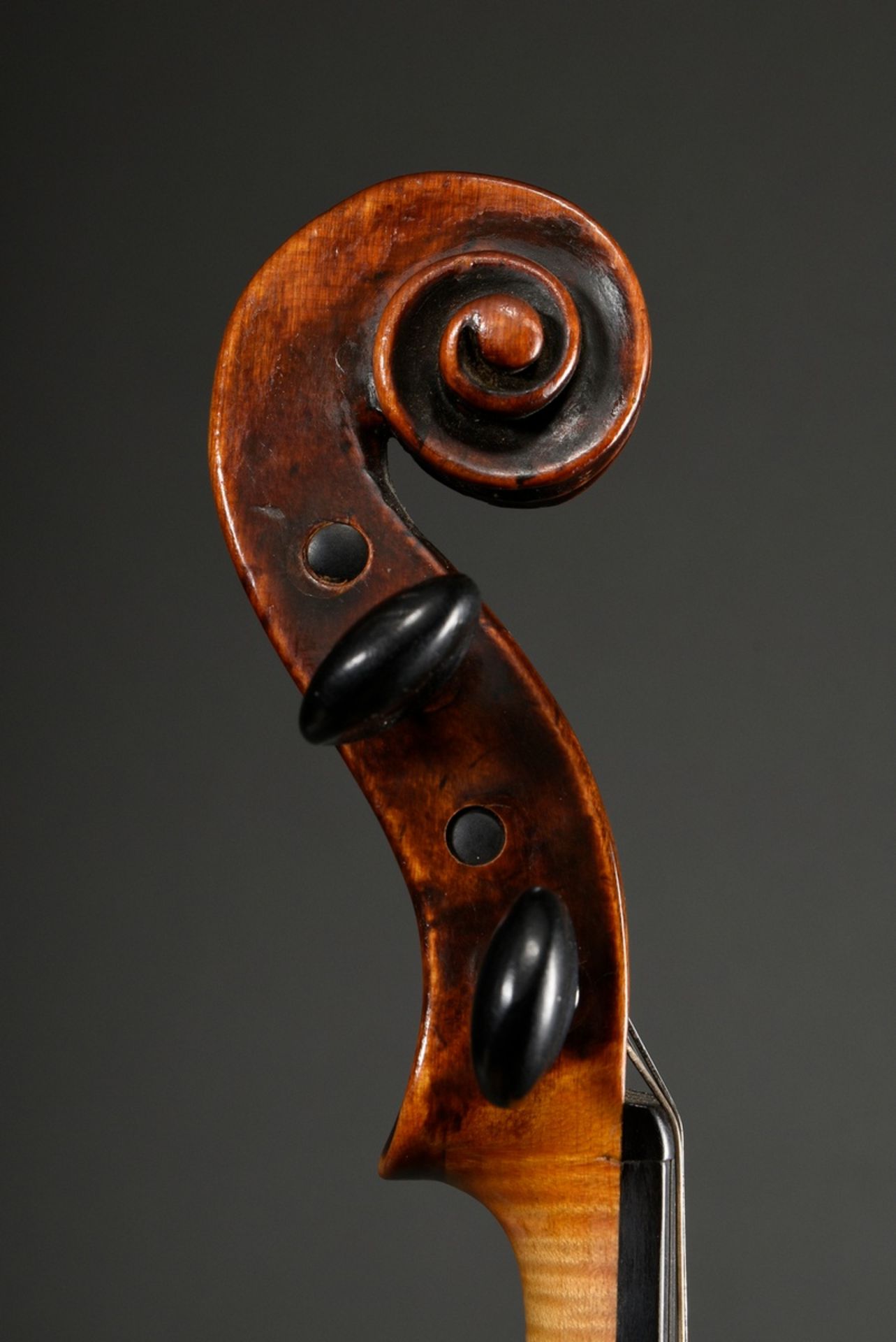 Meister Geige, wohl Italien, Zetteln innen “Giovan. Gaettano Pazzini, allieno d´eil Maggini di Brix - Bild 6 aus 25