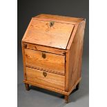 Rural softwood children's secretary in simple design with sloping flap, 19th century, approx. 90x60