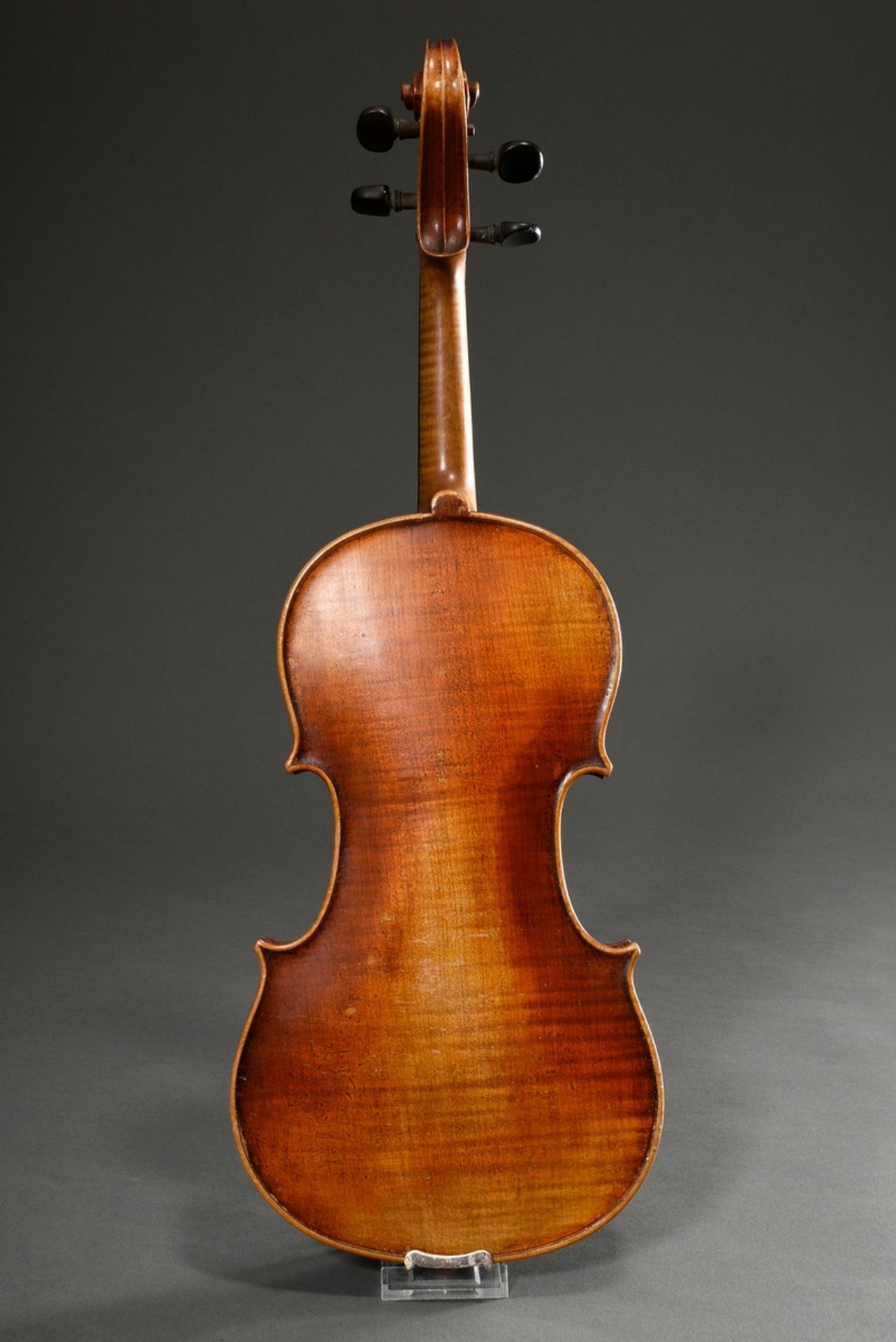 Deutsche Geige, wohl Sachsen um 1900, Zettel innen “Antonius Stradivarius Cremonensis, Faciebat Ann - Bild 3 aus 8