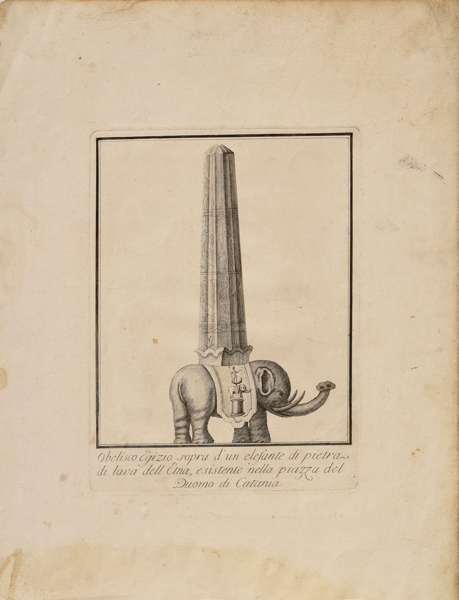 3 Diverse Kupferstiche "Elefanten": 1x aus Mœurs et coutumes des peuples, 1811-1814; 1x nach der Sk - Bild 4 aus 7
