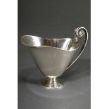 Danish midcentury jug in a simple design with volute handle and elegant spout, engraved underside, 