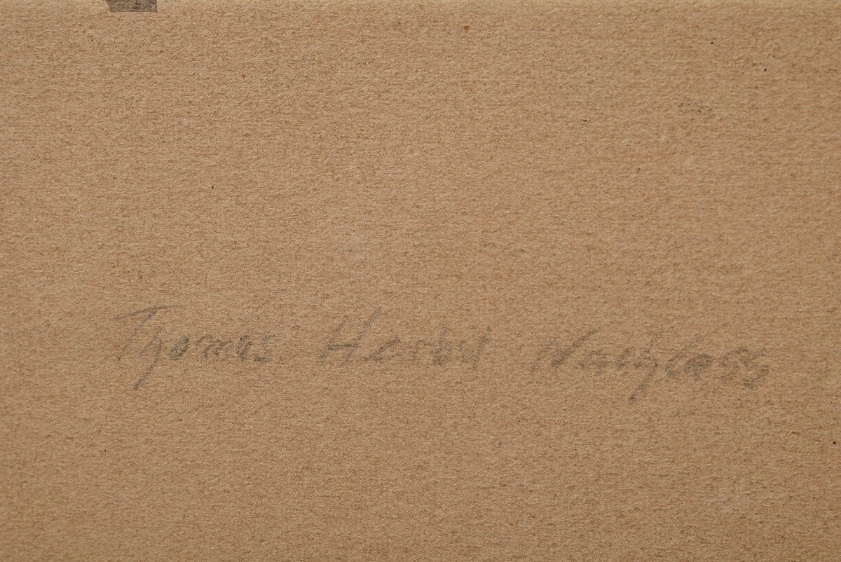 Herbst, Thomas (1848-1915) "Waldskizze", Bleistift, u.r. Prägestempel/ Nachlass, verso bez., 10x16, - Bild 4 aus 5