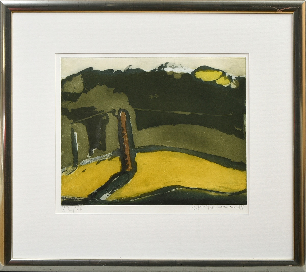 Fussmann, Klaus (*1938) "Beveroe" 1988, colour etching, 22/80, b. sign./dat./num., PM 39,8x49,3cm ( - Image 2 of 3