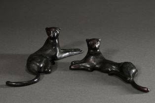 Born, Mechthild (*1941) "Geparden Paar" 1993, Bronze, dunkel patiniert, 99/349, am Boden monogr., m