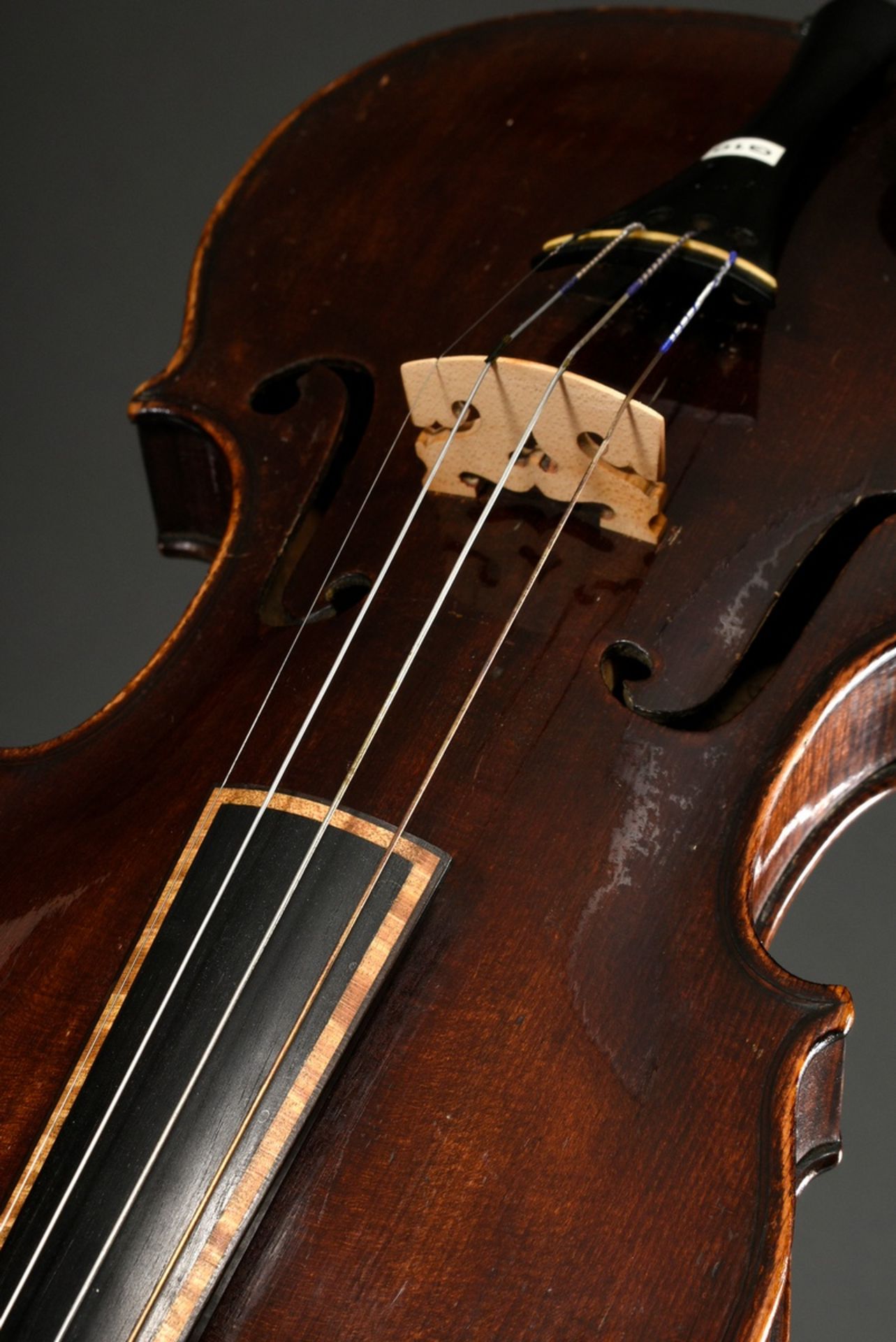 Deutsche Meister Geige, Sachsen 1.Hälfte 19.Jh., Zettel innen “Christian Gottlob Schädlich Violinen - Bild 11 aus 26