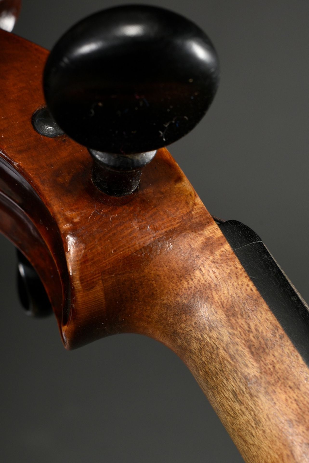 Deutsche Meister Geige, Sachsen Ende 18. Jh., wohl Pfretzschner oder Umkreis, ohne Zettel, einteili - Bild 10 aus 17
