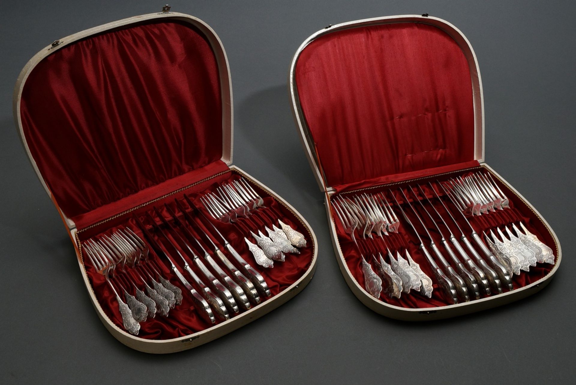 118 pieces Robbe & Berking cutlery ‘Ostfriesenmuster’, silver 800, 2182g (without knives), consisti - Image 8 of 12