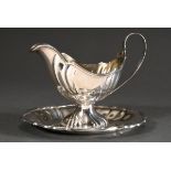 Large sauce boat on a solid saucer in Chippendale style, Wilkens, model no. 230418, silver 800, 592