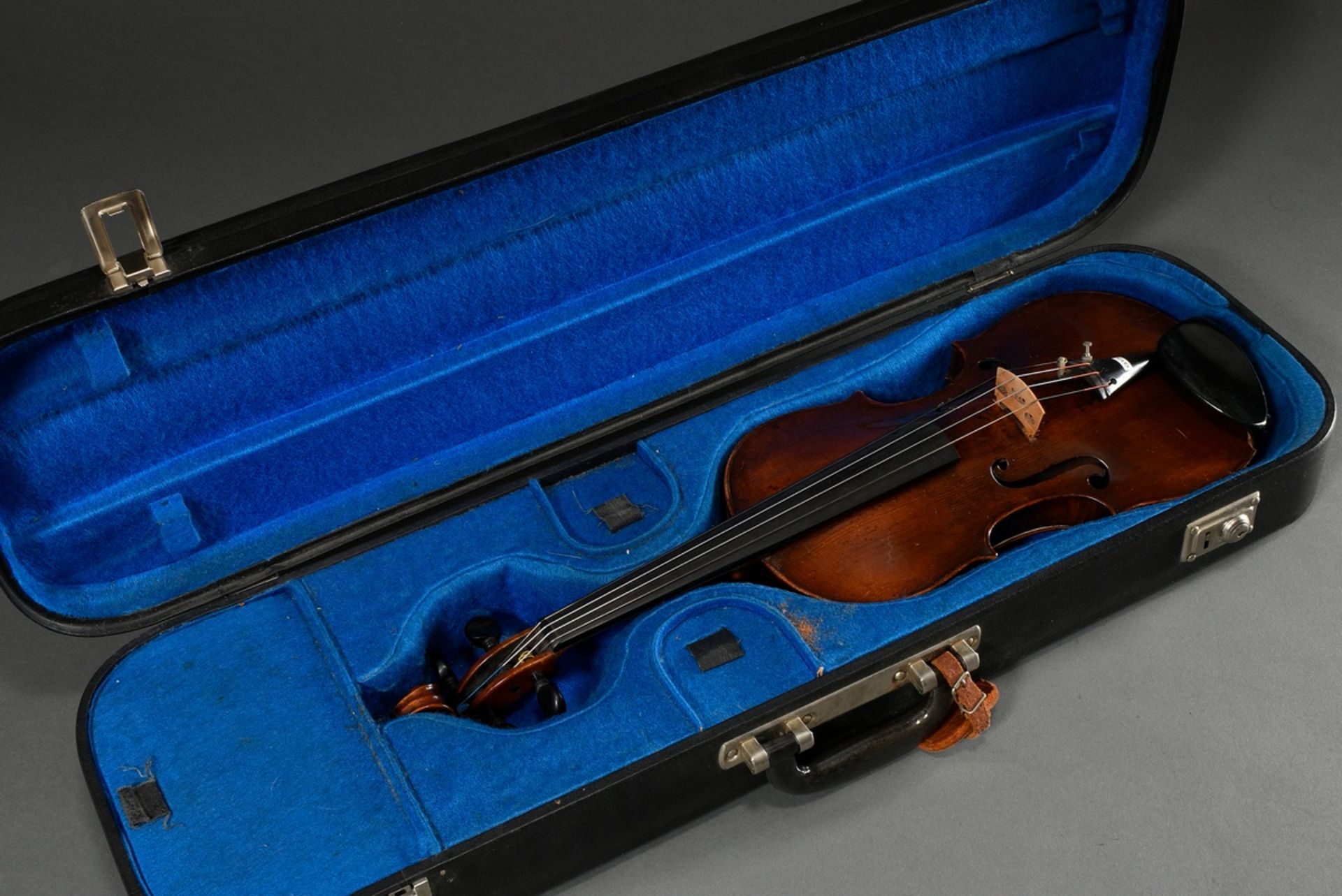 Deutsche Meister Geige, Sachsen Ende 18. Jh., wohl Pfretzschner oder Umkreis, ohne Zettel, einteili - Bild 15 aus 17
