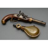 Prussian cavalry pistol M1850, percussion lock, smooth round barrel, walnut, iron and brass fitting