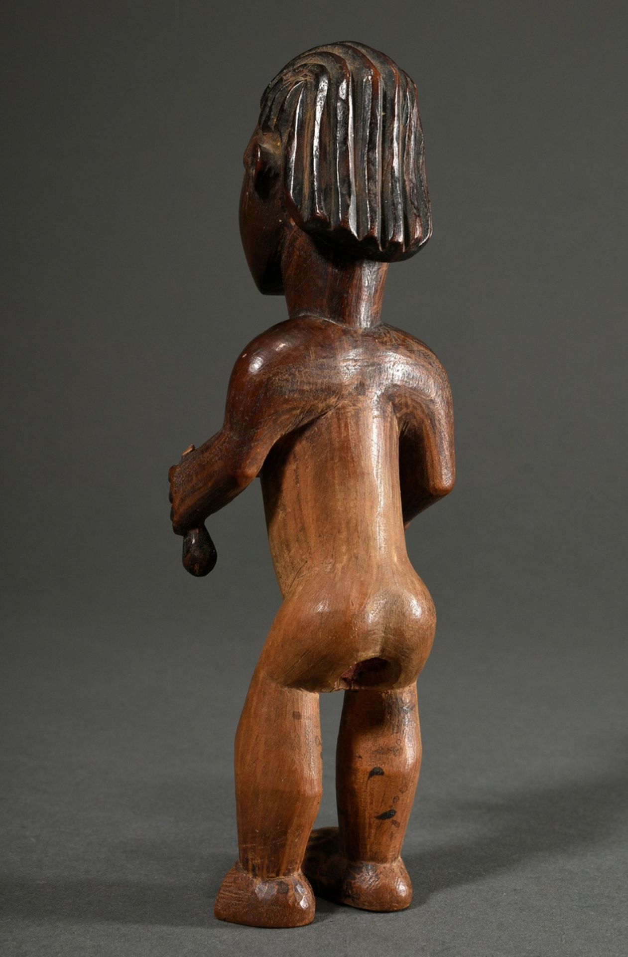 Figur der Bembe im Kingwe Stil (acc. Rahoul Lehuard), Zentral Afrika/ Kongo (DRC), Holz mit Farbres - Bild 4 aus 10