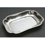 Simple Midcentury bowl in quatrefoil shape, silver 830, 406g, 29x20cm, slightly rubbed