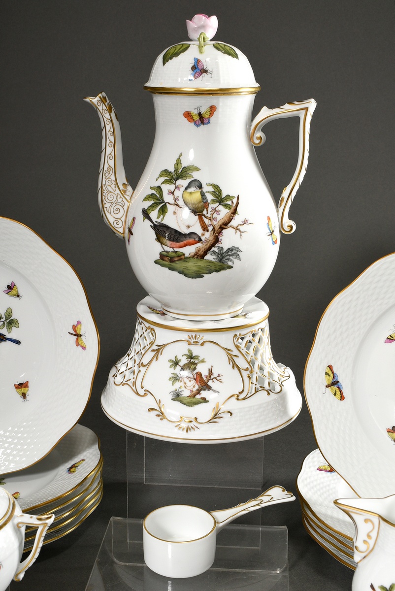 31 Pieces Herend coffee and tea service "Rothschild", Hungary 20th c., consisting of: 1 coffee pot  - Image 9 of 11