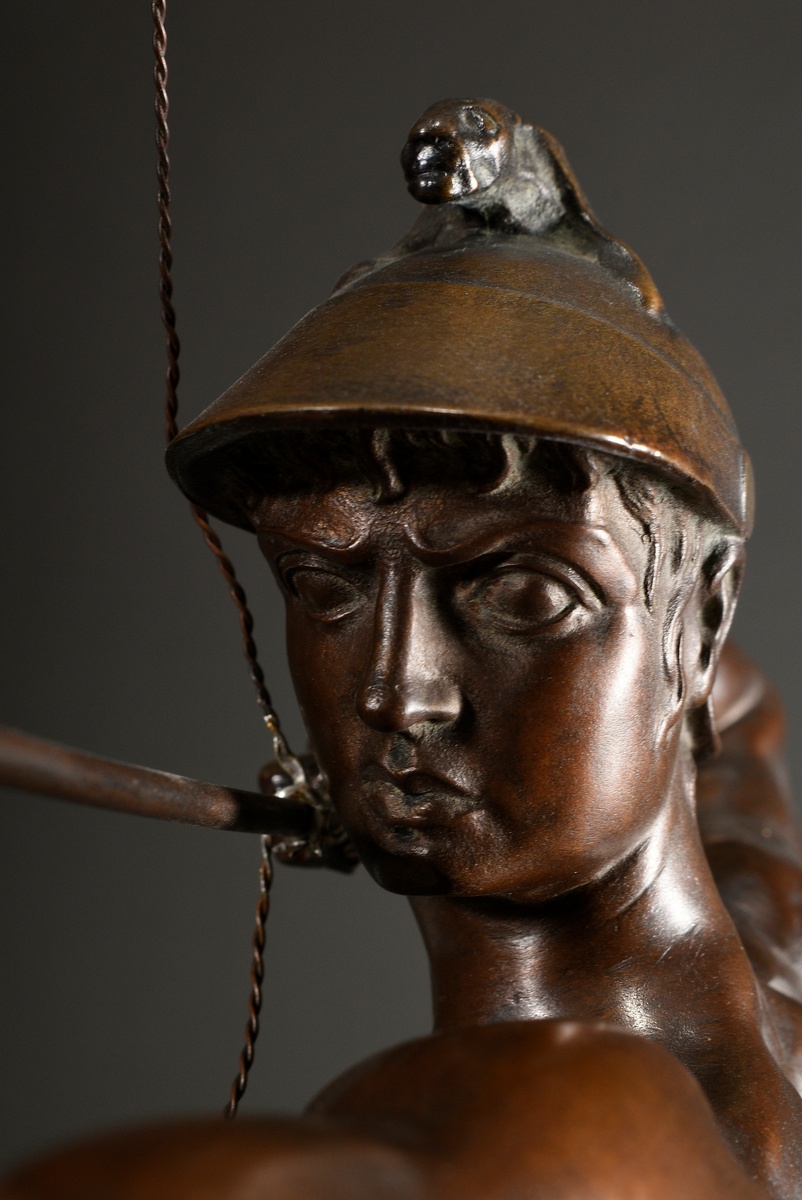 Geyger, Ernst Moritz (1861-1941) "Archer", patinated bronze, sign./inscr. "E.M. Geyger fec." on the - Image 12 of 12