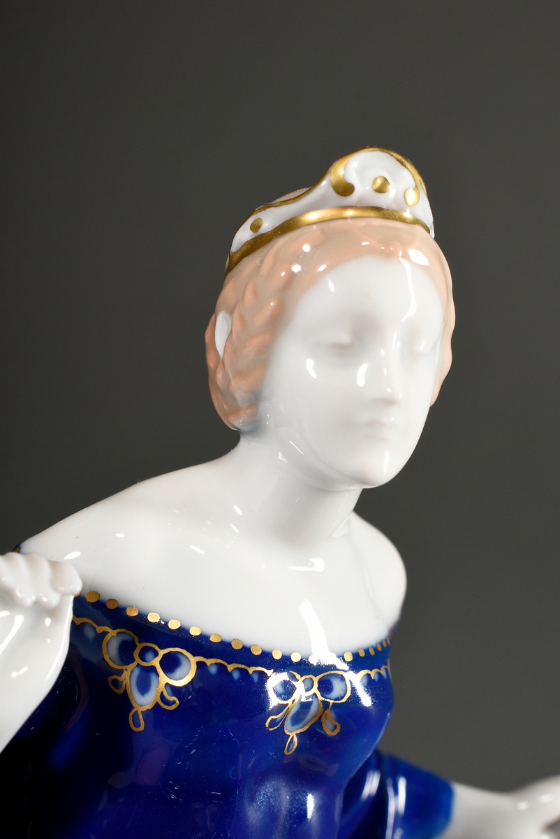 Rosenthal Selb Bavaria porcelain figurine "Princess with golden ball and goose", polychrome painted - Image 4 of 5