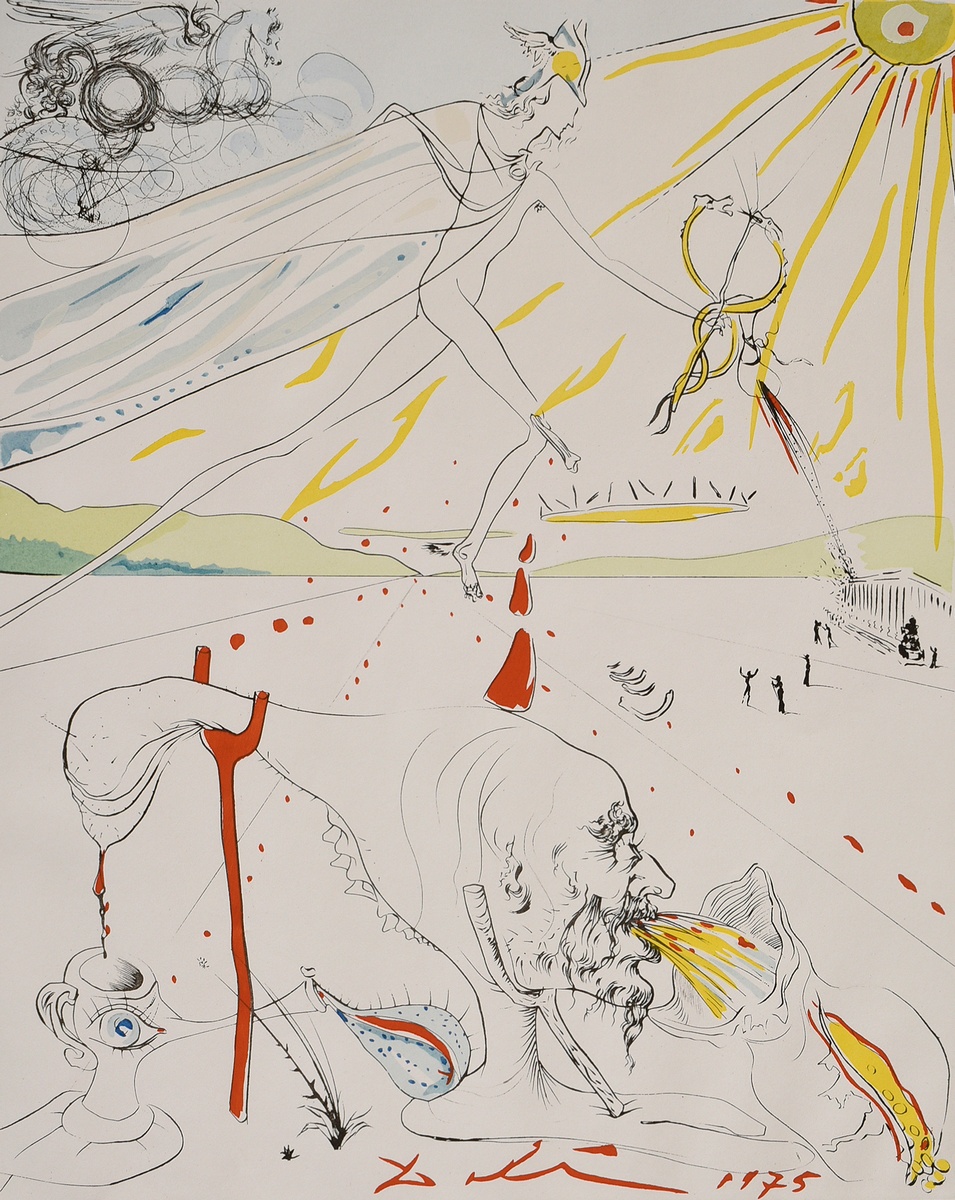 Dali, Salvador (1904-1989) ‘L'Alchimiste’ 1975, colour etching/mixed media, 116/250, sign./num. bel