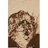Janssen, Horst (1929-1995) ‘Selbstbildnis aus “Hokusai's Spaziergang”’ 1971, etching, sign./dat. lo