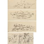 4 Mayershofer, Max (1875-1950) 'Nude studies', charcoal, each sign. lower right, 1x inscr., SM 14x3