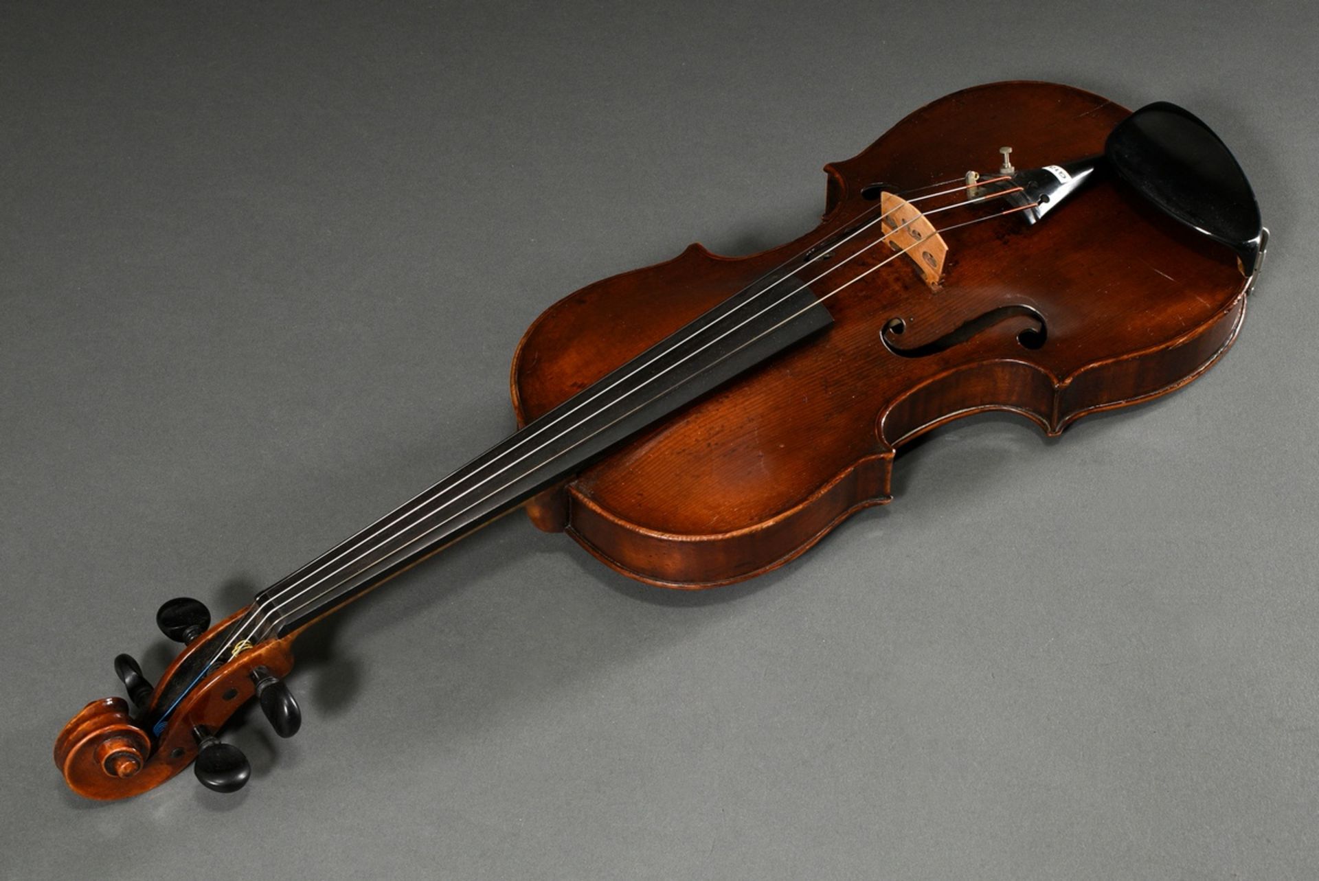Deutsche Meister Geige, Sachsen Ende 18. Jh., wohl Pfretzschner oder Umkreis, ohne Zettel, einteili - Bild 14 aus 17