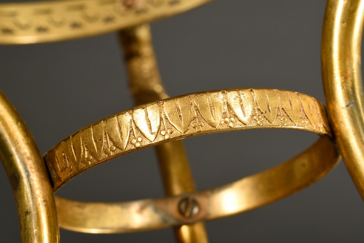 Empire centrepiece with fire-gilt bronze frame of 3 eagle heads and eagle mounts on spheres and ope - Image 8 of 13