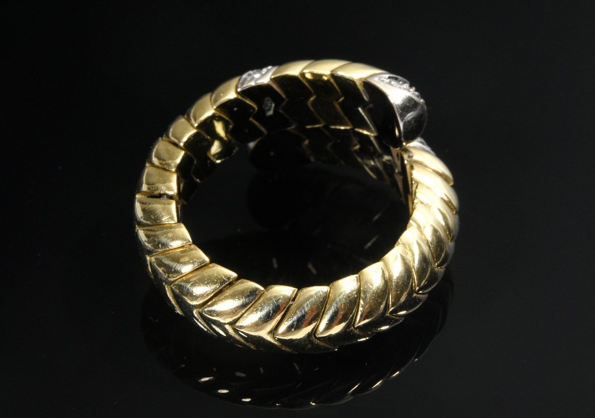 Yellow and white gold 750 tension ring with 22 brilliant-cut diamonds (approx. 0.30ct/SI/W), metal  - Image 3 of 3