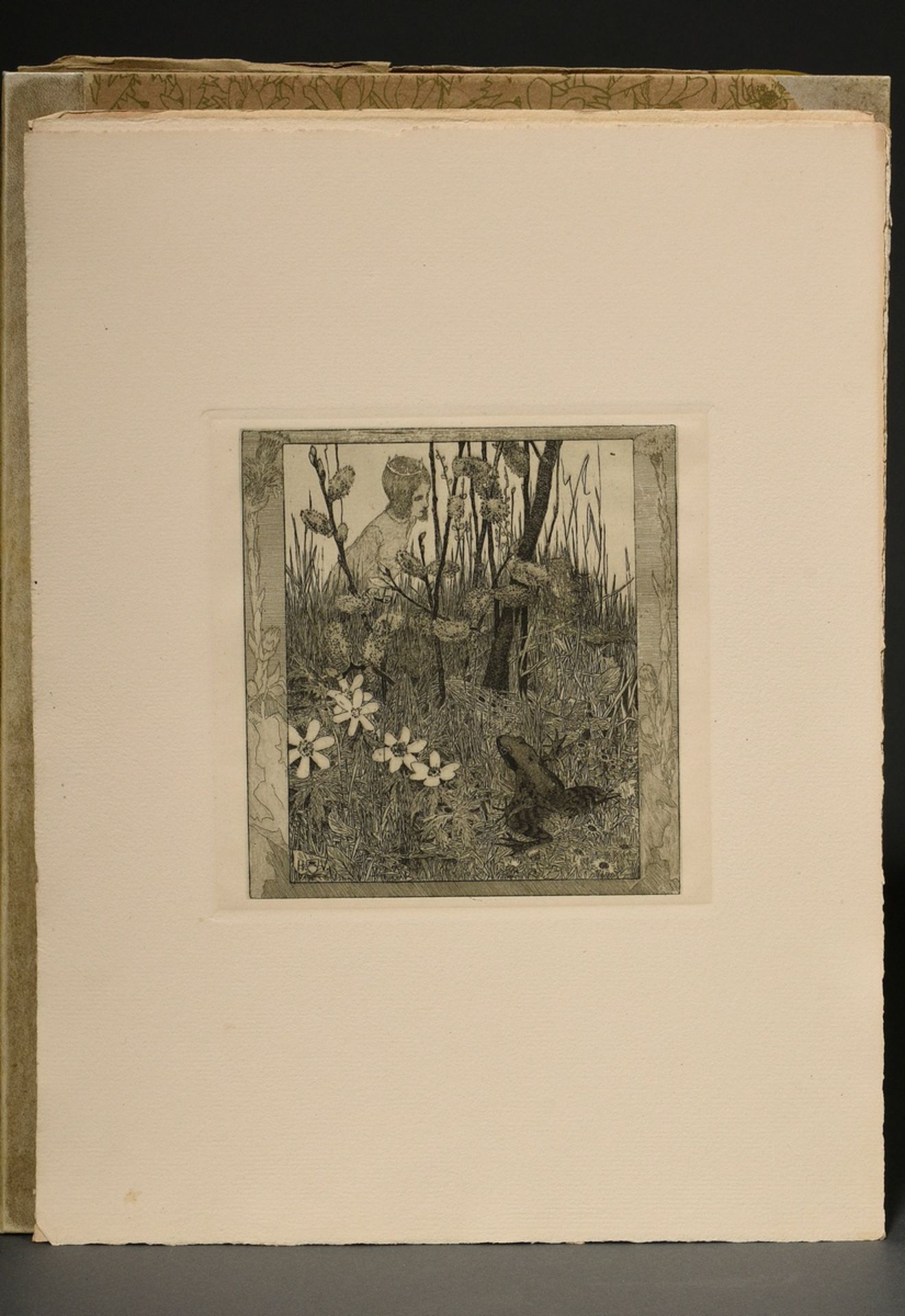 Vogeler, Heinrich (1872-1942) "An den Frühling" 1899/1901, Mappe mit 10 Radierungen und Vorblatt, P - Bild 6 aus 25