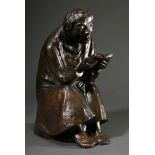 Barlach, Ernst (1870-1938) "The Book Reader (Reading Man in the Wind)" 1936, patinated bronze, 10/1